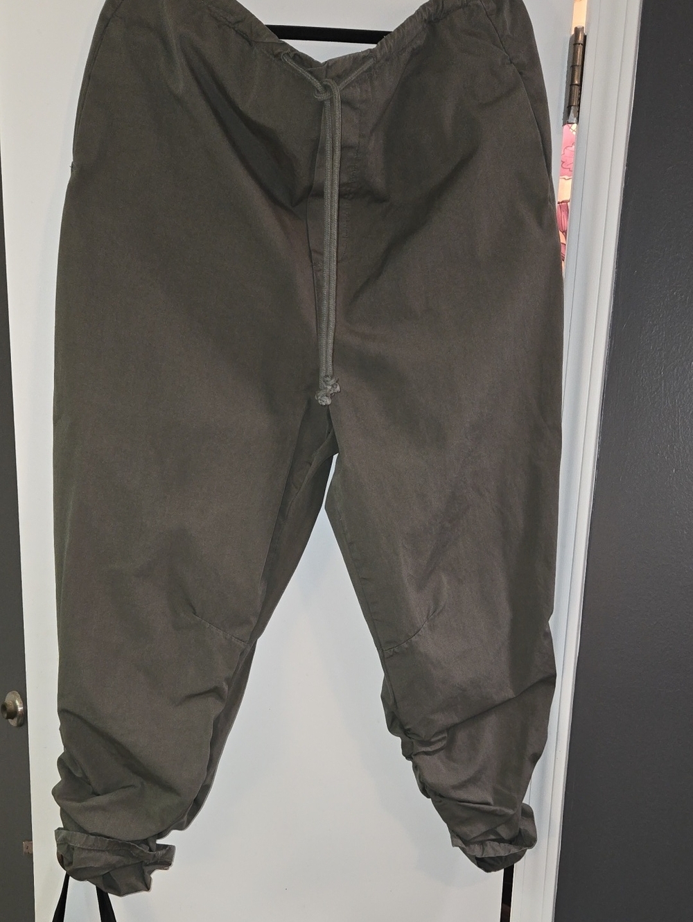 Free People Drawstring Jogger Pants in Olive Green